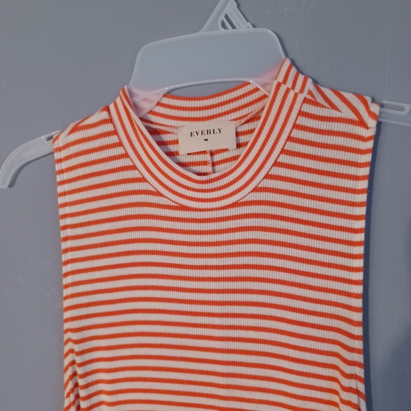 NWOT Everly Striped Mockneck Midi Dress - Picture 2 of 5